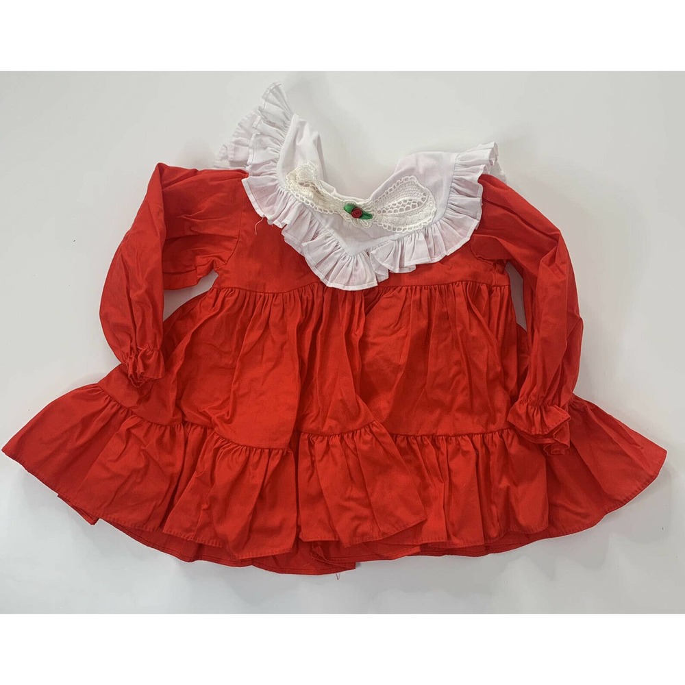 Vintage MINI WORLD Baby Long Sleeve Dress 12M